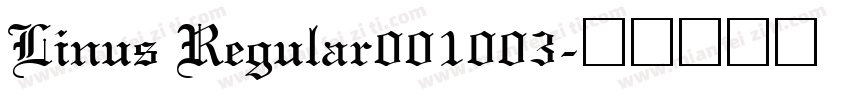 Linus Regular001003字体转换